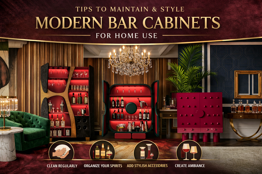 Tips to Maintain and Style Modern Bar Cabinets for Home Use