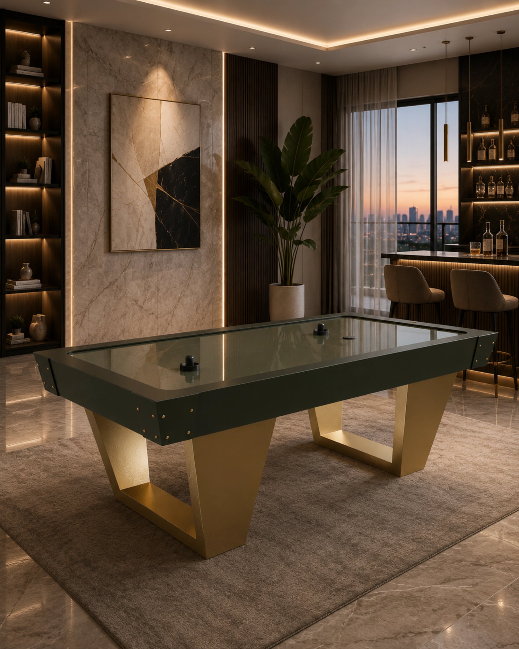 Embargo Air Hockey Table in a room setting
