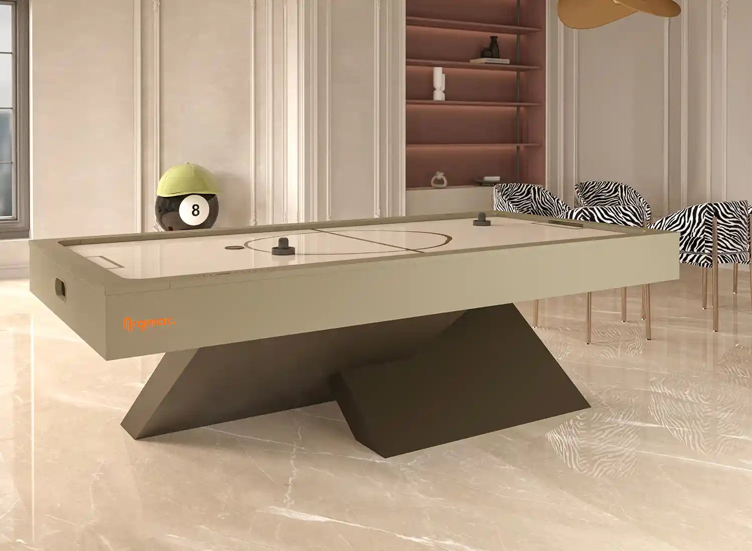 Flamboyant Air Hockey in a room setting