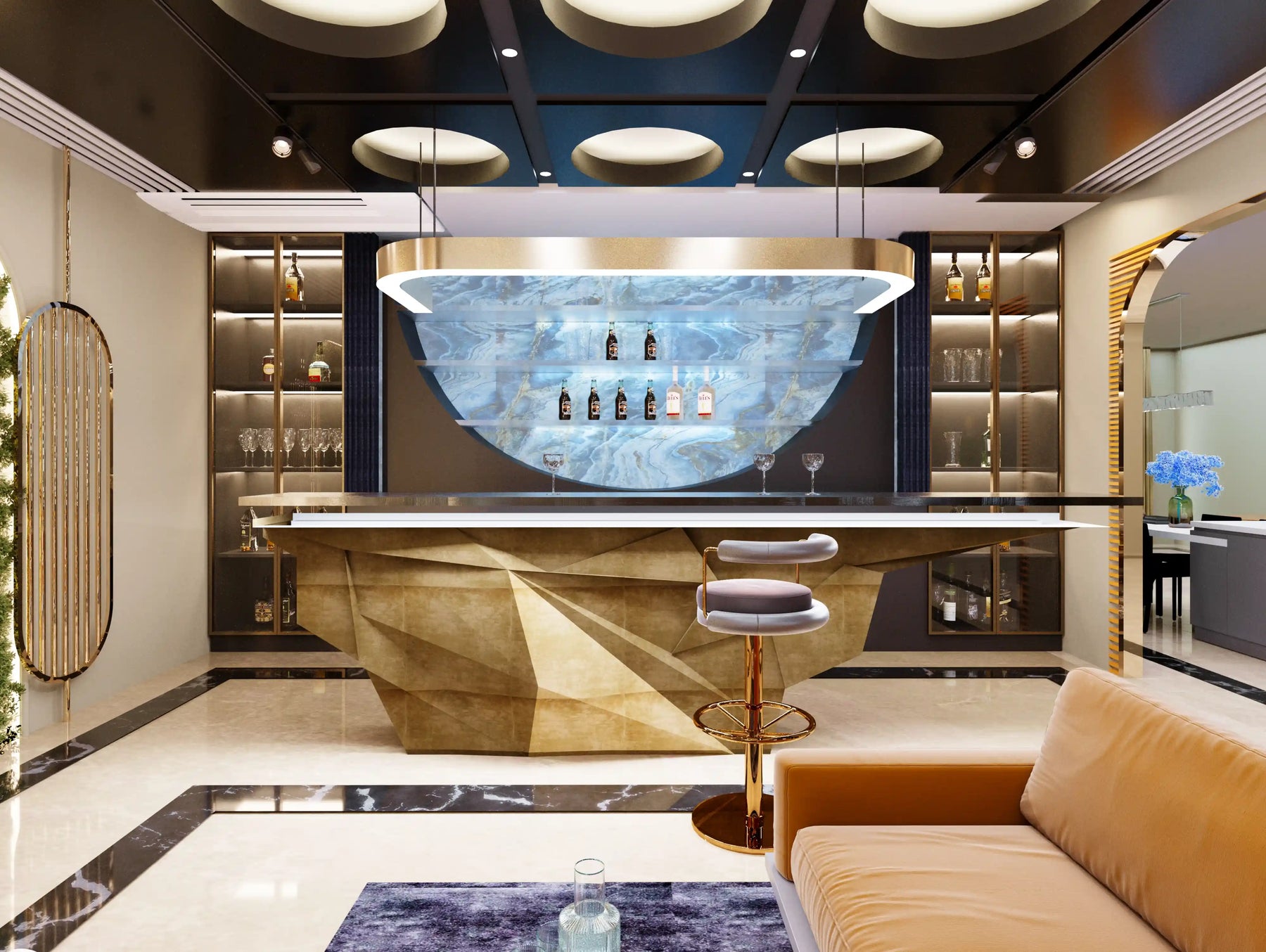 Harveys Luxury Home Bar in a room setting