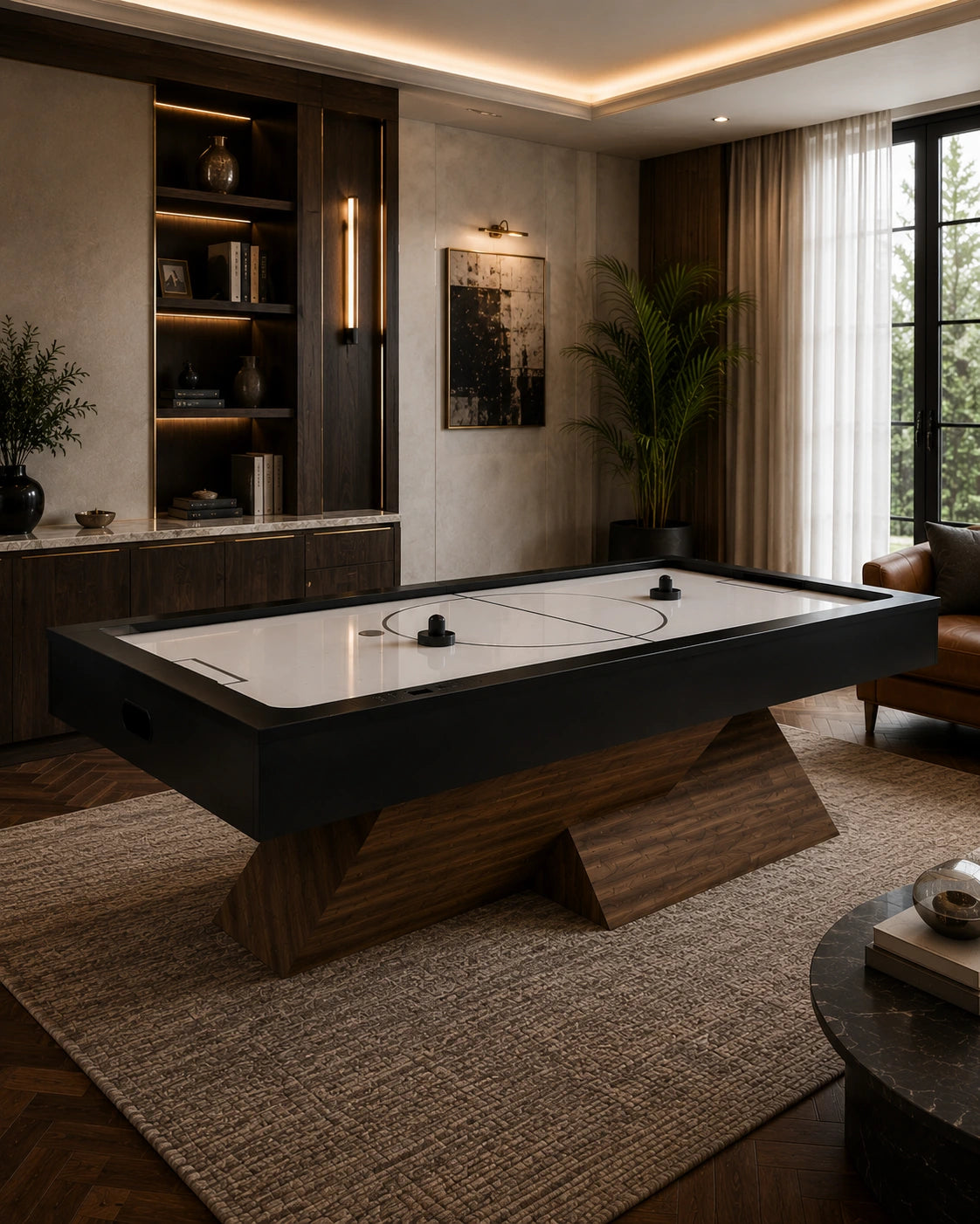 Flamboyant Air Hockey in a room setting