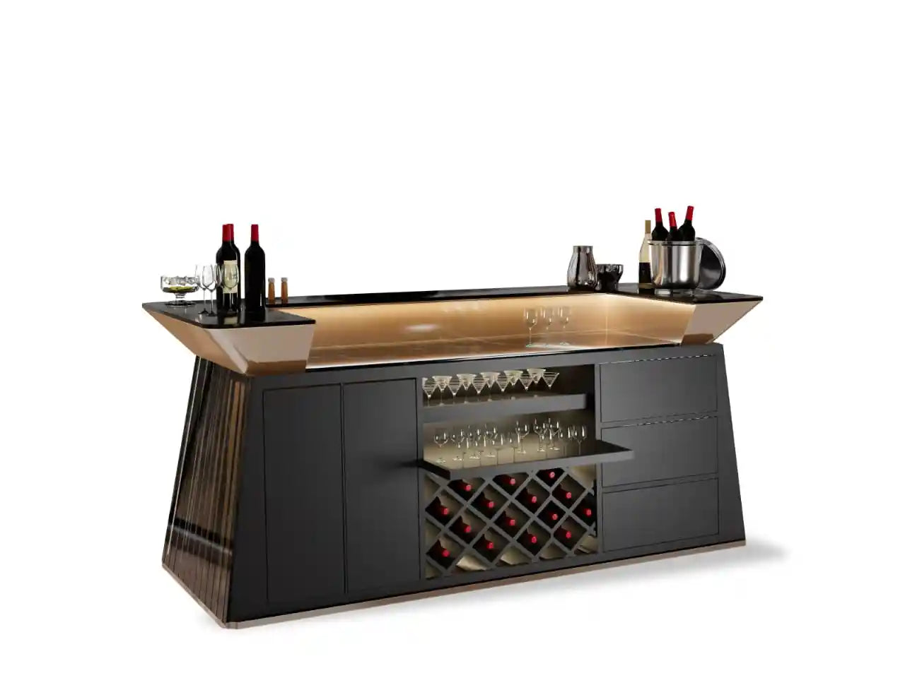 Mirage Bar Counter in a room setting