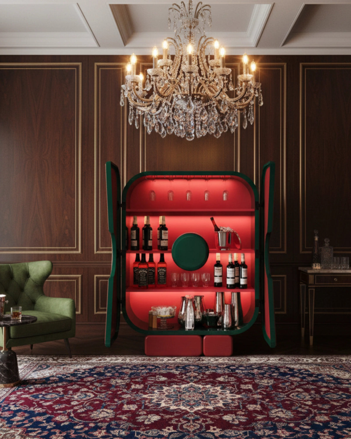 Cantico Bar Cabinet in a room setting