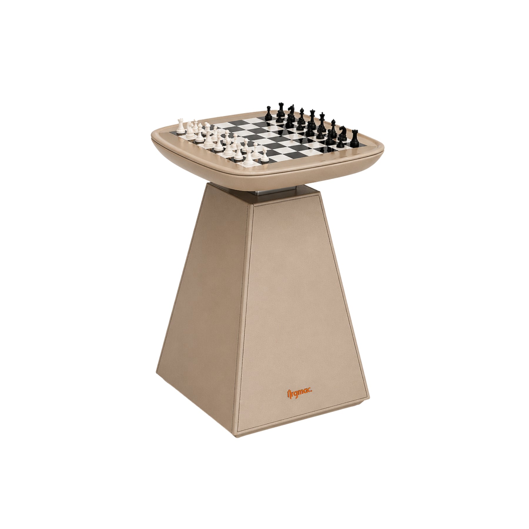 Monolith Axis Chess Table in a room setting