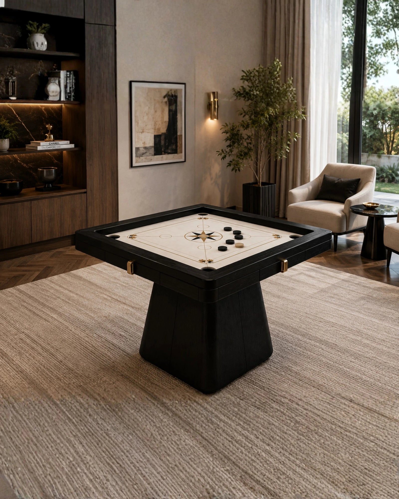 Elysian Square Carrom Table in a room setting