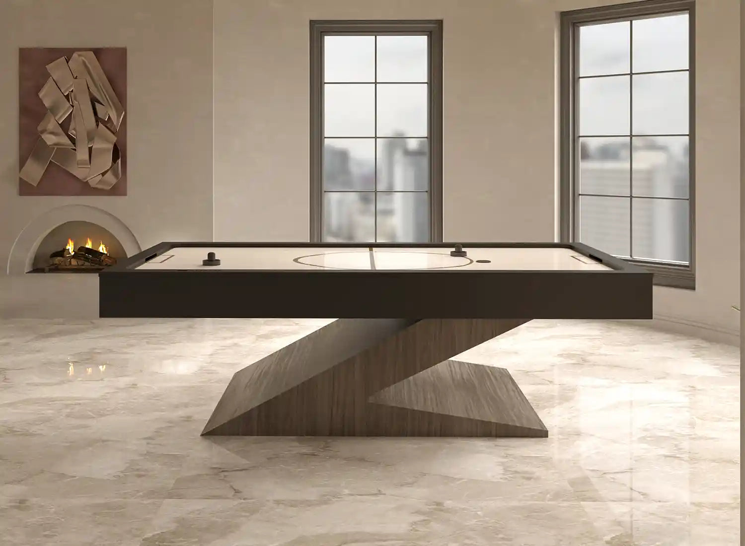 Outlier Air Hockey in a room setting