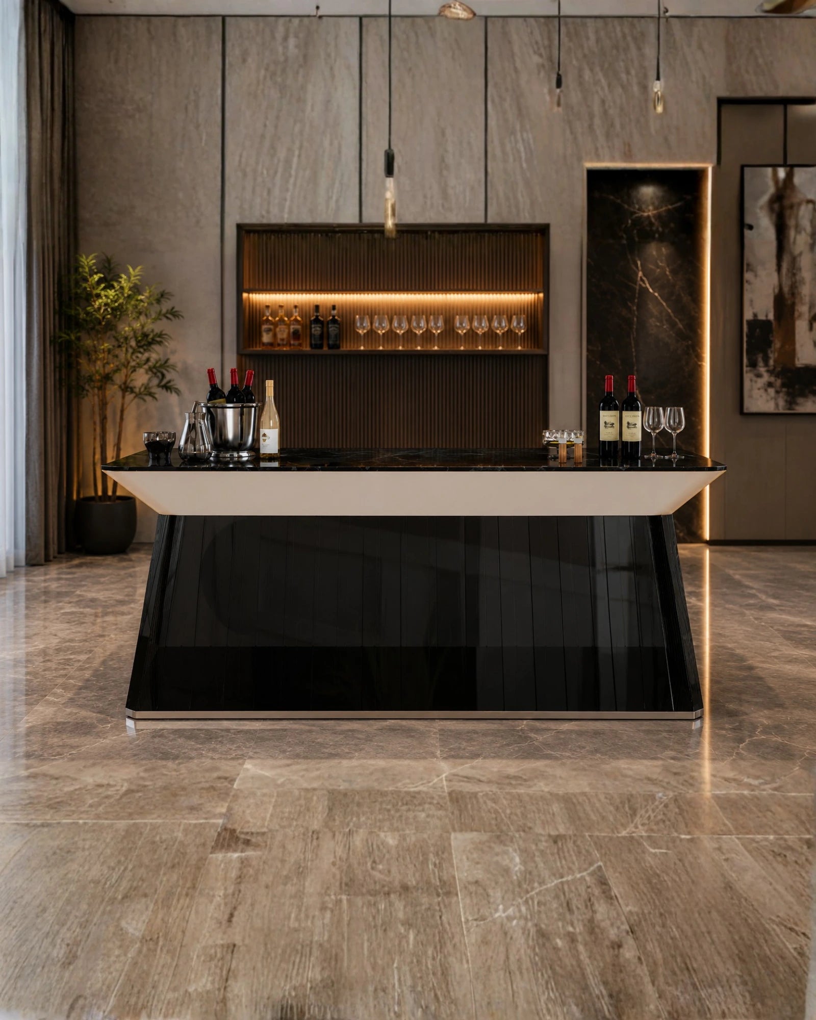 Mirage Bar Counter in a room setting
