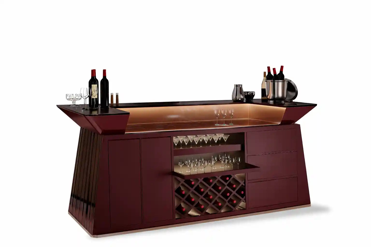 Mirage Bar Counter in a room setting
