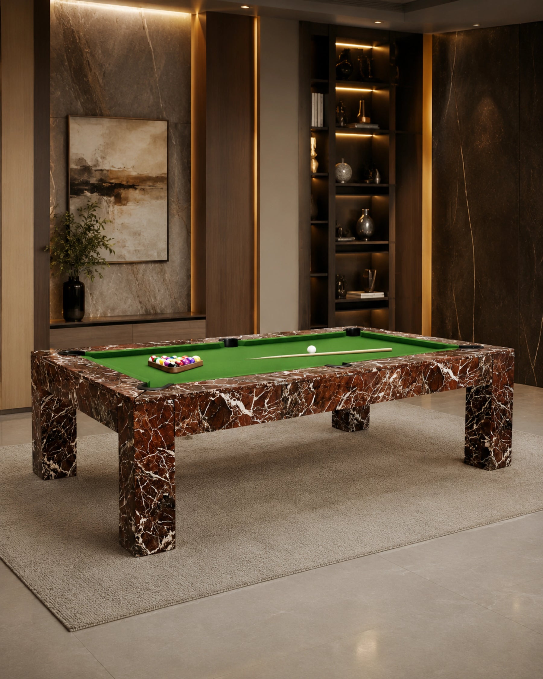 Rosso Levanto Pool Table in a room setting