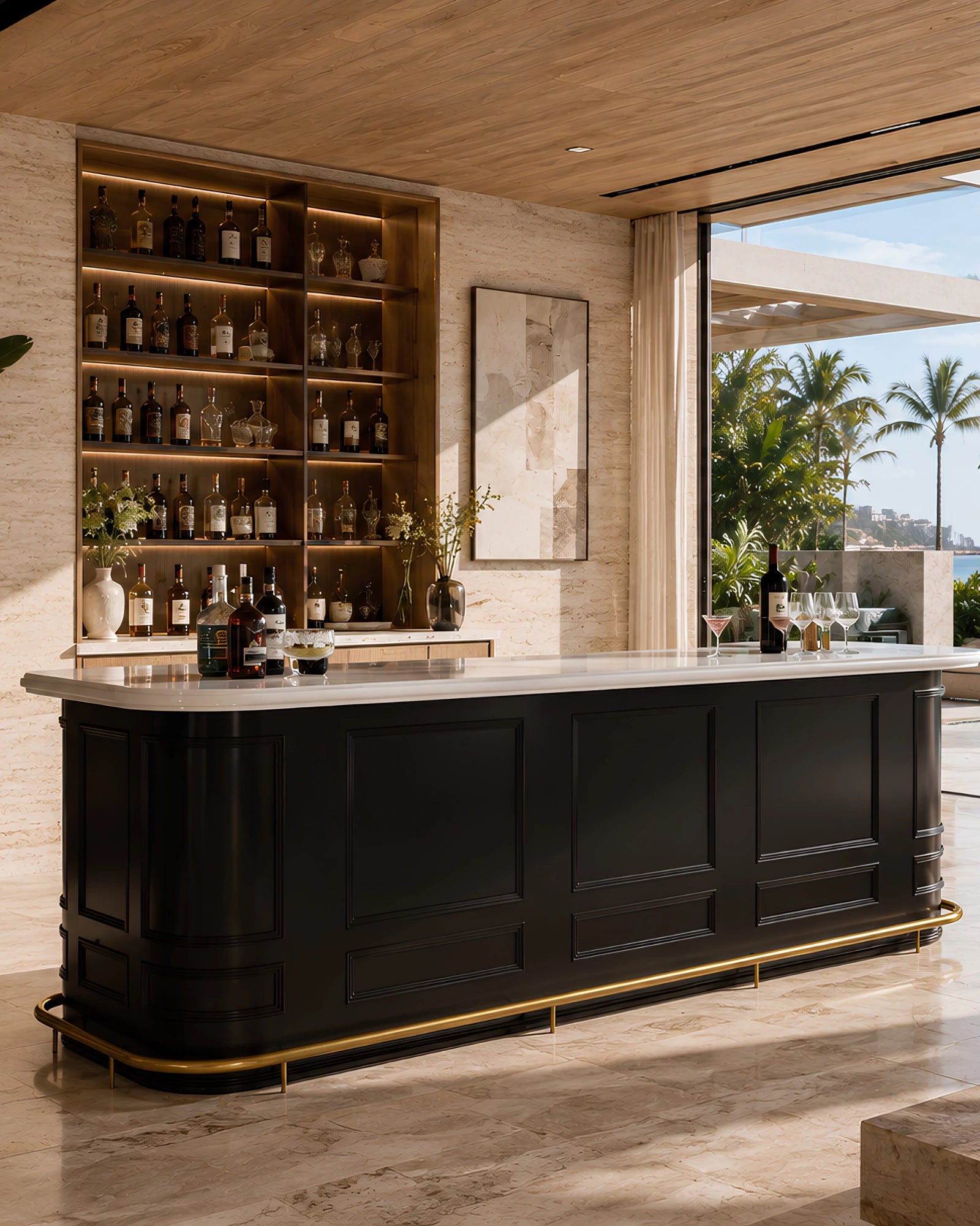 Velluto Bar Counter in a room setting