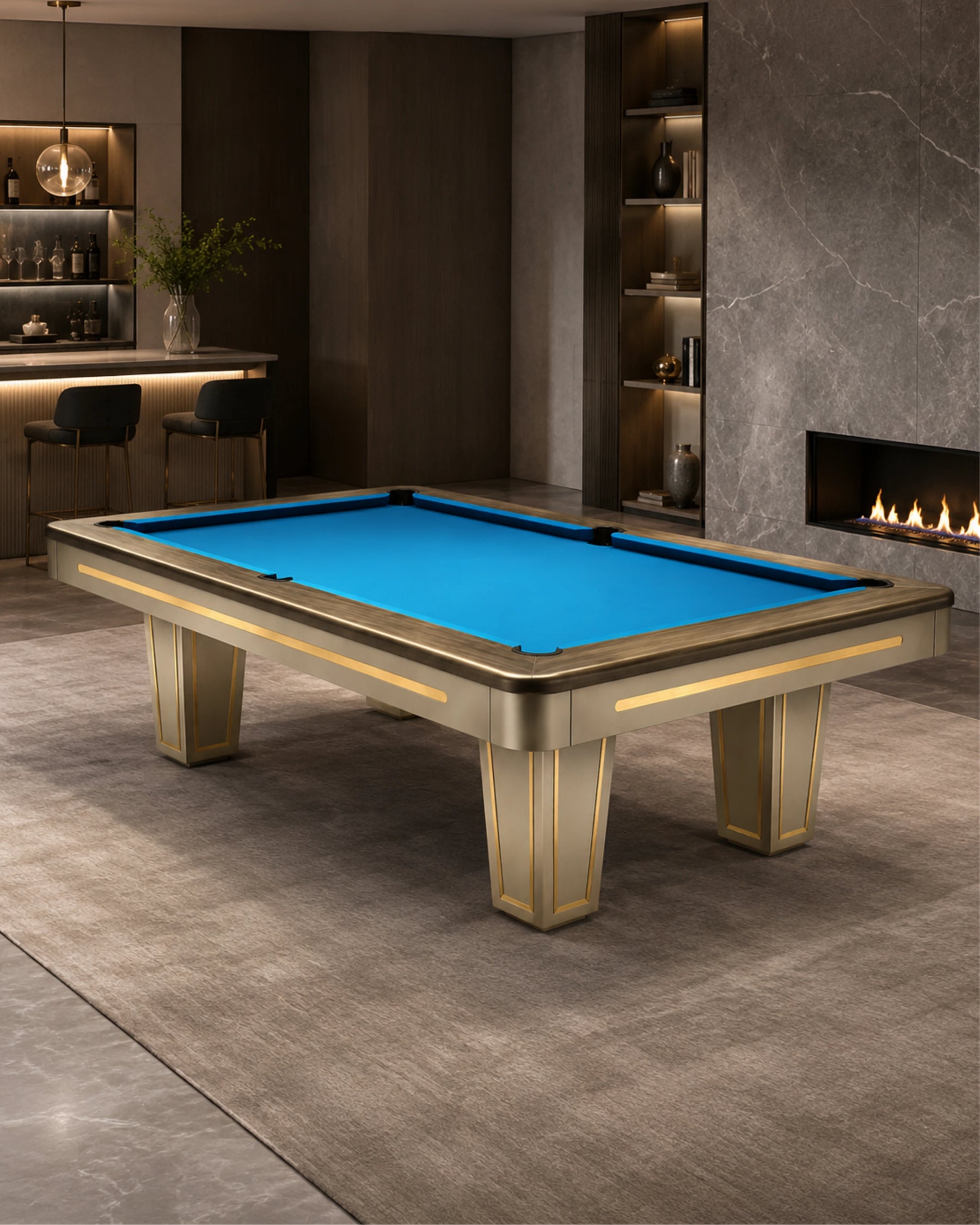 Vindsor Pool Table in a room setting